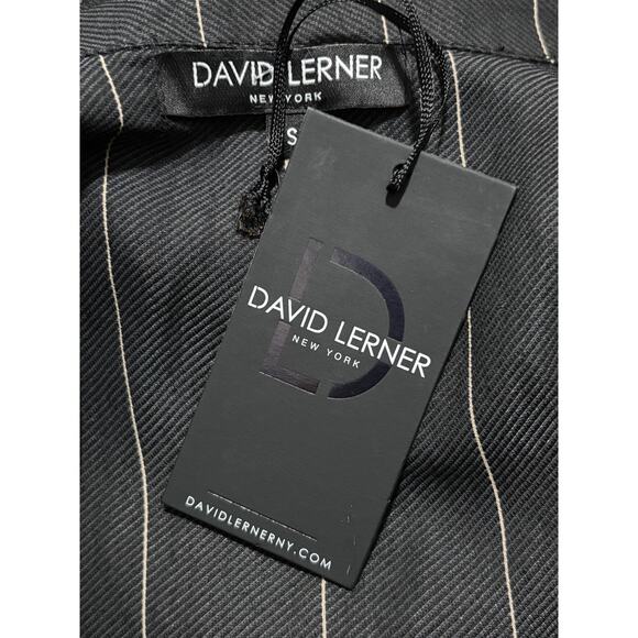 David Lerner NWT Collared Tie Waist Romper Sz S Striped Short Sleeve Whimsygoth - Picture 5 of 6